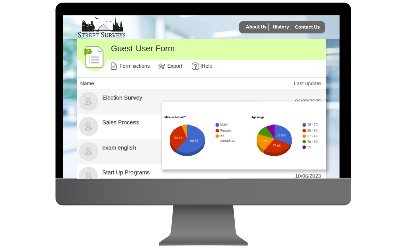 Display Responses on your website.