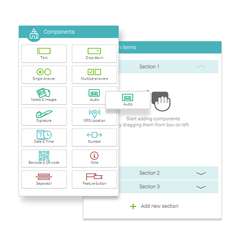 How do I use the NestForms survey mobile app for creating forms, is it hard to learn?