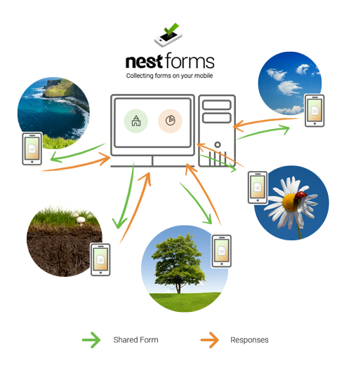 What kind of nature surveys can NestForms support?