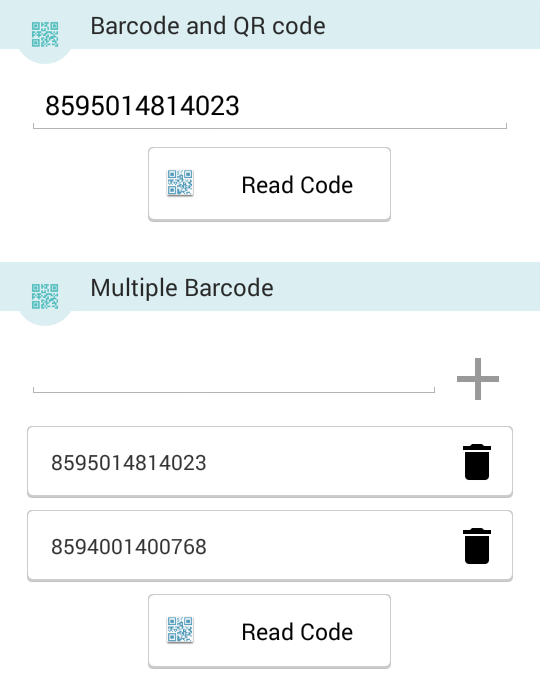 Barcode scanner screenshot 2