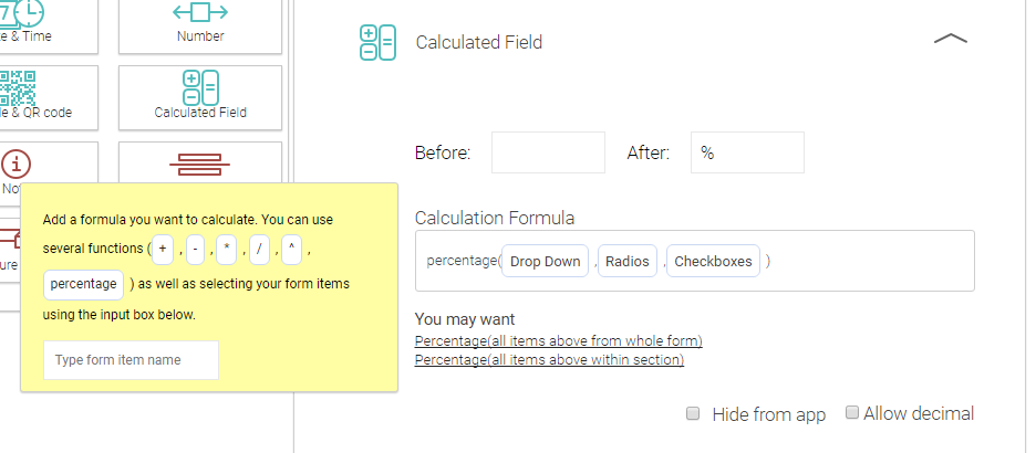 Calculated field examle