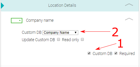 Field setting for custom DB