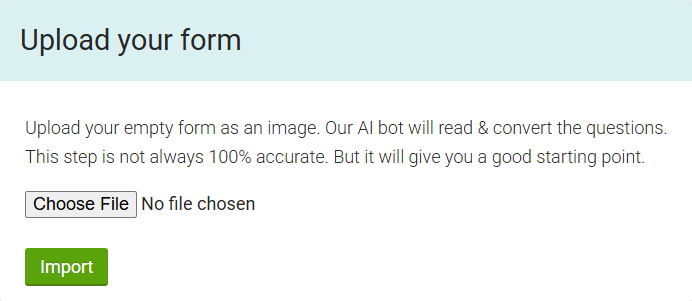 Generate forms with AI