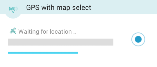 Setting GPS component including accuracy and manual selection