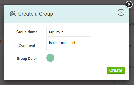 Create a new group lightbox