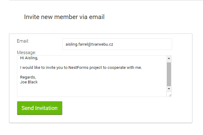 Invite new member