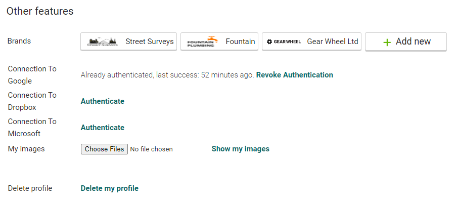 Other NestForms Profile Features