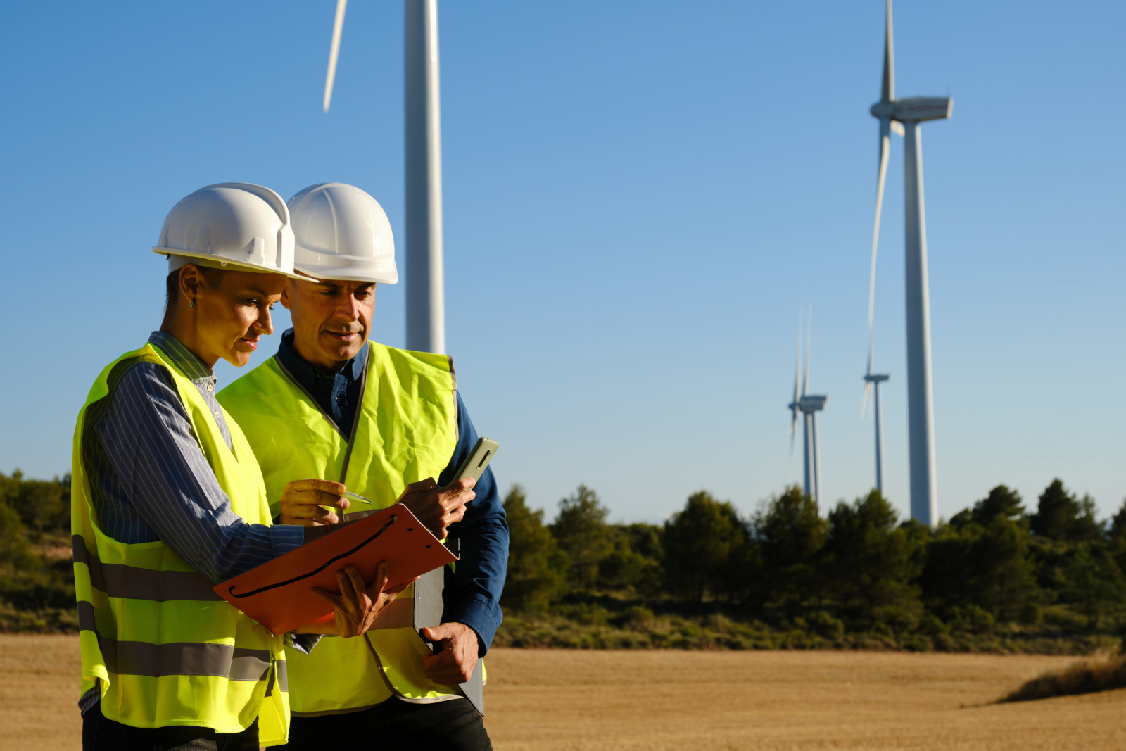 Using NestForms offline surveys within wind turbine construction location
